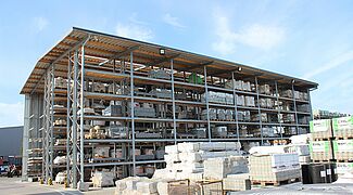 pallet racking warehouse, rack-clad building